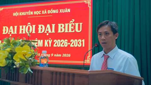 Đồng Xuân tổ chức thành công Đại hội Đại biểu hội khuyến học xã lần thứ I, nhiệm kỳ 2026-2031