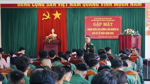 Đồng Xuân gặp mặt thanh niên lên đường làm nhiệm vụ bảo vệ Tổ quốc năm 2026