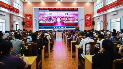 Đảng ủy xã Đồng Xuân tổ chức kết nối hội nghị học tập, quán triệt Nghị quyết Đại hội Đảng bộ tỉnh Đắk Lắk lần thứ I